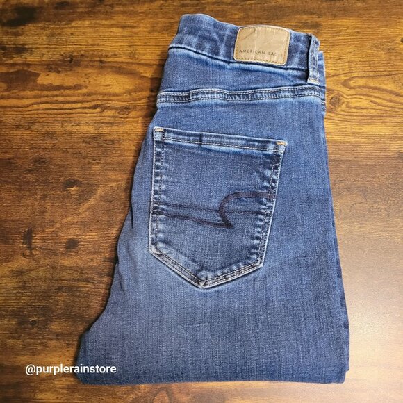 American Eagle Jeans 4 S Curvy Super Hi Rise Jegging Next Level Stretch Denim - Picture 3 of 12